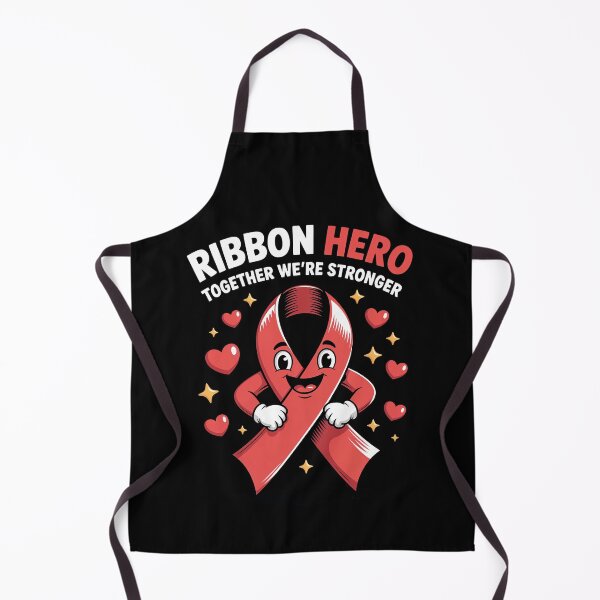 Item preview, Ribbon Hero Together We’re Stronger Cute Cartoon Red Ribbon Character for World AIDS Day HIV Awareness Support Design designed and sold by Self Love Studio.