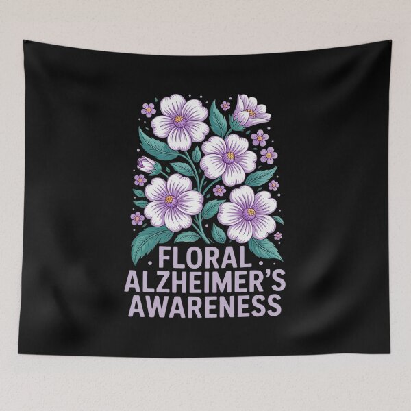 Item preview, Floral Alzheimer's Awareness Cute designed and sold by AmparoBoyle.