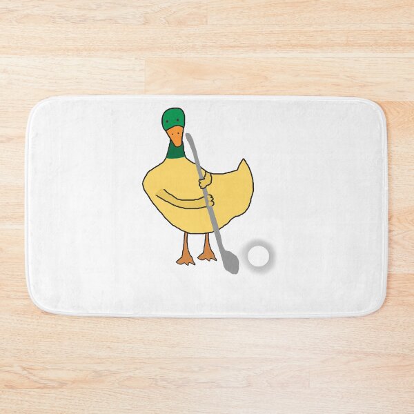 Item preview, Playful Yellow Duck Playing Golf – Cute Animal Sports Scene designed and sold by Beautiful art store.