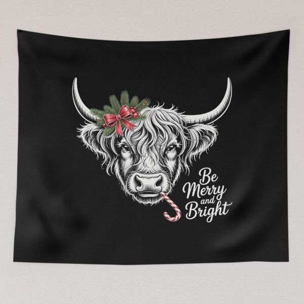 Item preview, Cow Christmas , Merry Christmas Heifers Highland Cow Farm Christmas designed and sold by brynatshop.