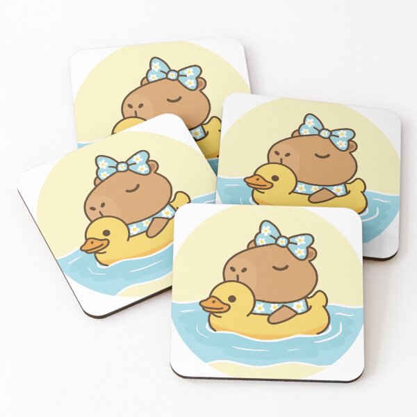 Item preview, Cute Capybara Summer Float designed and sold by holywarter.