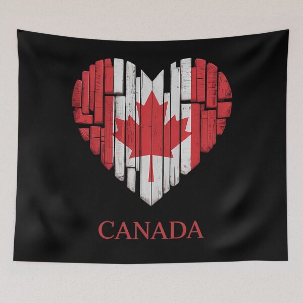 Item preview, Canadian Flag - Canada Day - Heart Maple Leaf Canada designed and sold by TyraYoung.