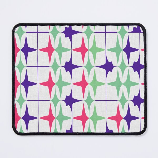 Item preview, Mid-Century Modern Atomic Stars | Retro Pop Art Pattern from the 50s and 60s | Mint Pink and Purple Geometric Design designed and sold by DibuHumor.