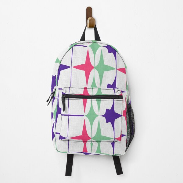Item preview, Mid-Century Modern Atomic Stars | Retro Pop Art Pattern from the 50s and 60s | Mint Pink and Purple Geometric Design designed and sold by DibuHumor.