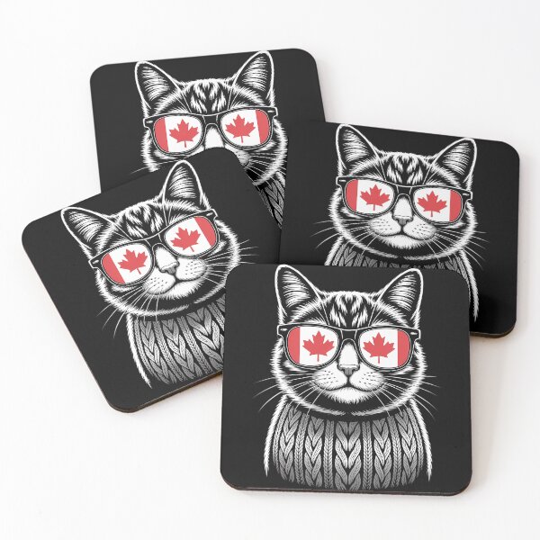 Item preview, Cat Kitty Meow Sunglasses Canadian Flag Funny Canada Day designed and sold by TyraYoung.
