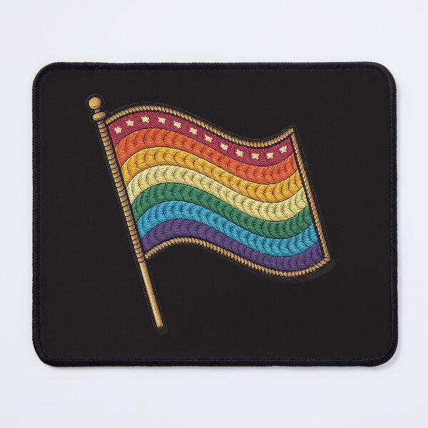 Item preview, Vibrant, whimsical rainbow pride flag illustration with stars, perfect for LGBTQ+ events, celebrations, and promoting inclusivity and diversity with bright colors designed and sold by mobiza1000.