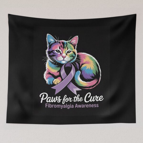 Item preview, Fibromyalgia Awareness Cat Cute Support 1 designed and sold by DrewLeuschke.