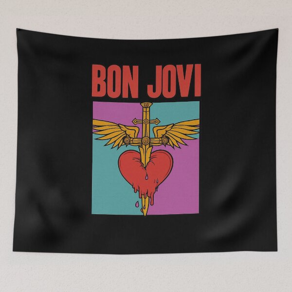 Item preview, Distressed Logo Bon Jovi designed and sold by riecounrare1984.