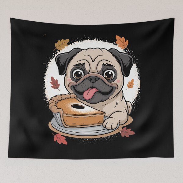 Item preview, Pug Puppy Dog Pumpkin Pie Thanksgiving Day designed and sold by PeteHomenick.