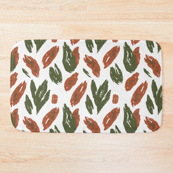 Item preview, Terracotta and Olive Boho Leaves | Rustic Organic Brushstroke Pattern | Modern Foliage Plant Design designed and sold by DibuHumor.