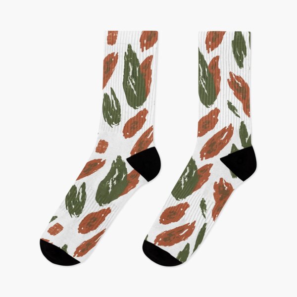 Item preview, Terracotta and Olive Boho Leaves | Rustic Organic Brushstroke Pattern | Modern Foliage Plant Design designed and sold by DibuHumor.