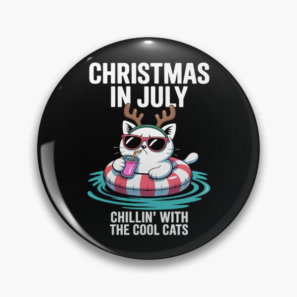 Item preview, Christmas In July Chillin Cool Cats Funny Meowy Xmas Summer designed and sold by TyraYoung.