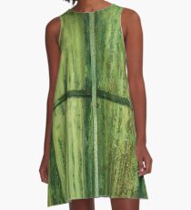 Green Erosion A-Line Dress