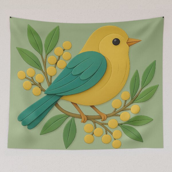 Item preview, Wattle Finch designed and sold by Ilona Abou-Zolof.