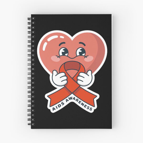 Item preview, Cute Heart Holding Red Ribbon Design for World AIDS Day HIV AIDS Awareness Sticker Style Art designed and sold by Self Love Studio.