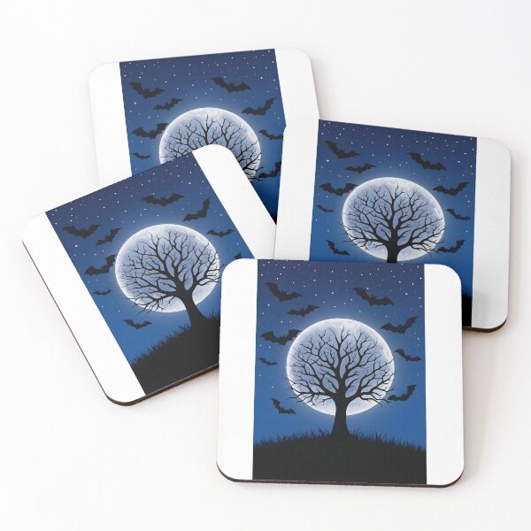 Item preview, Spooky Gothic Tree Silhouette Halloween Night Poster designed and sold by FestivityFinds.