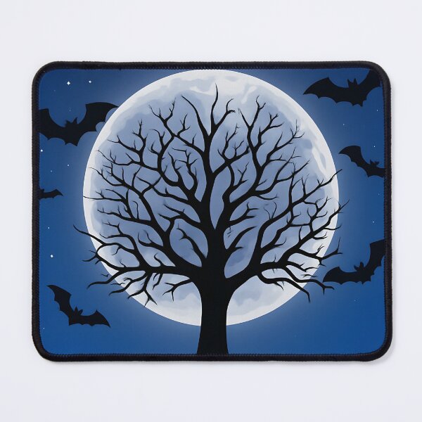 Item preview, Spooky Gothic Tree Silhouette Halloween Night Poster designed and sold by FestivityFinds.