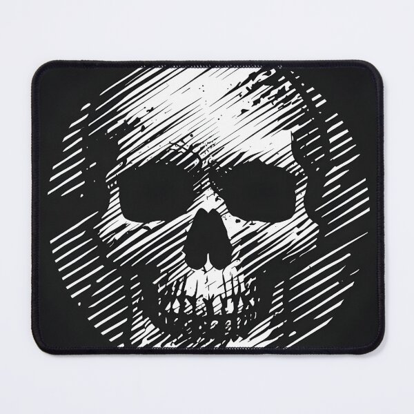 Item preview, Distressed Sketch Skull Gothic Black and White iPhone Case designed and sold by FestivityFinds.