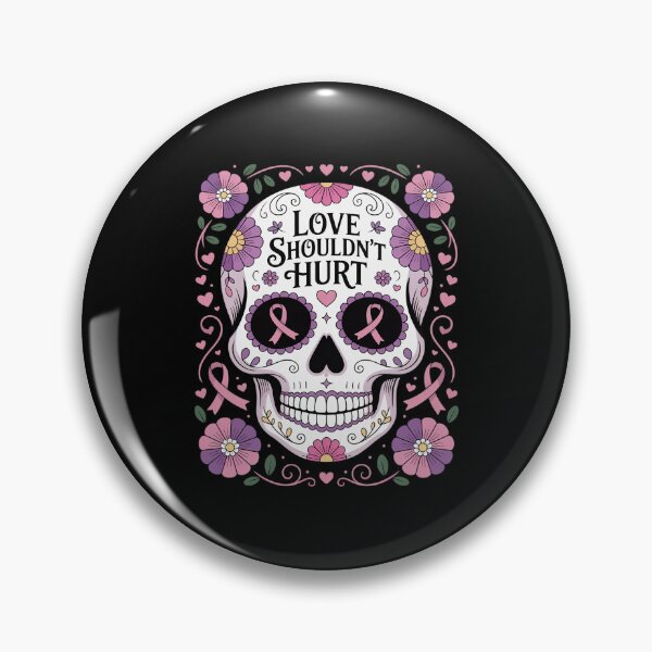 Item preview, Domestic Violence Awareness Support Skull designed and sold by RayArmstrong.