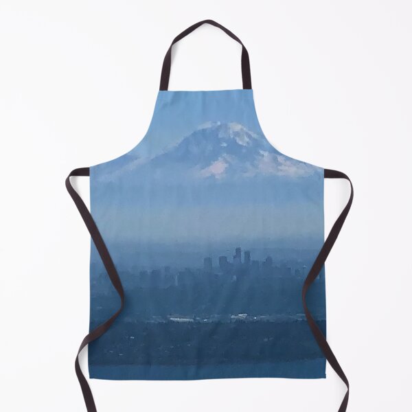 Artikelvorschau, Mount Rainier über Seattle entworfen und verkauft von flyscenicair.
