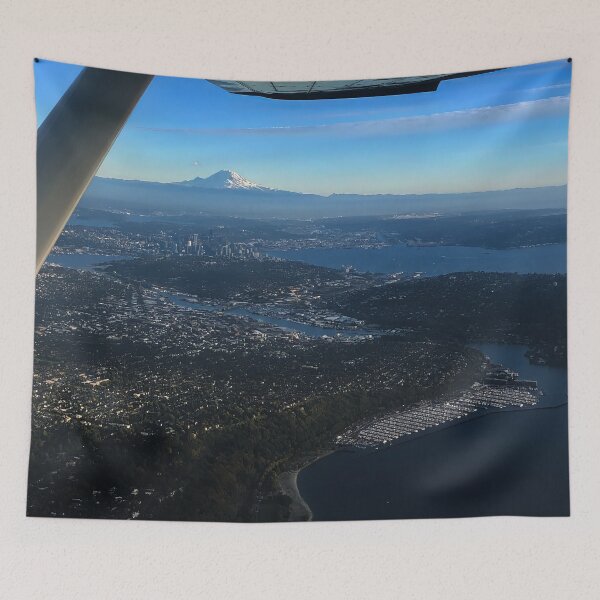 Item preview, Seattle Airplane View designed and sold by flyscenicair.