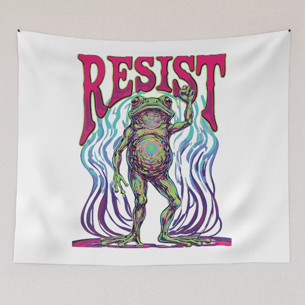 Item preview, 90s Resist Portland Quote Funny Protest Frogs Frog designed and sold by MiroslaWeidno.