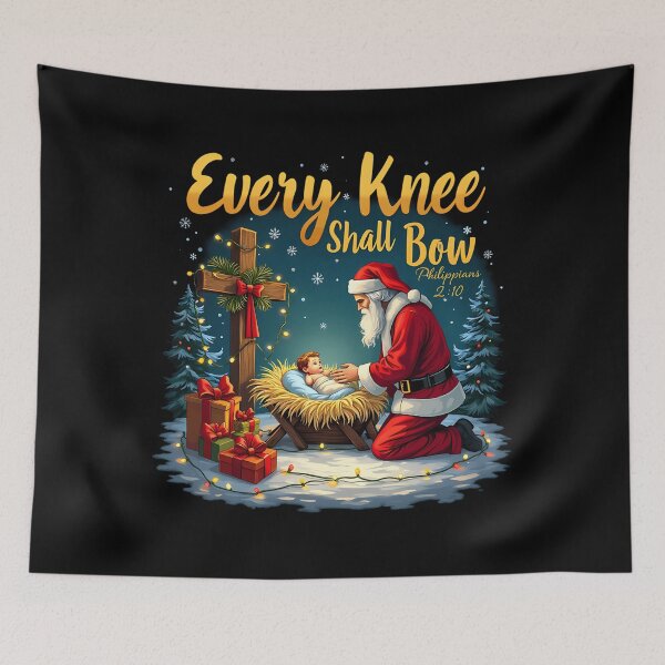 Item preview, Shall Every Quote Holiday Vintage Christian Jesus Christmas Knee Bow designed and sold by JackyEstera.