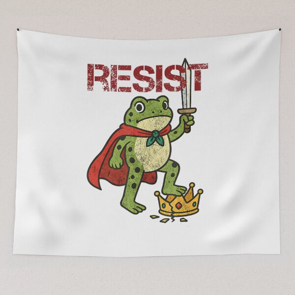 Item preview, Frogs 90s Funny Quote Resist Protest Frog Portland designed and sold by MiroslaWeidno.