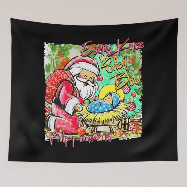 Item preview, Knee Quote Christmas Shall Christian Holiday Jesus Vintage Bow Every designed and sold by JackyEstera.