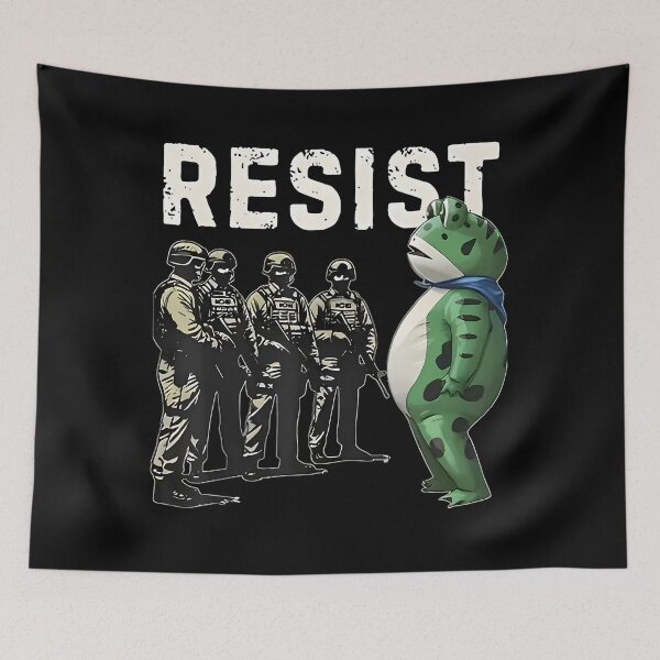 Item preview, Resist Frog Quote Portland Frogs Funny Protest 90s designed and sold by MiroslaWeidno.