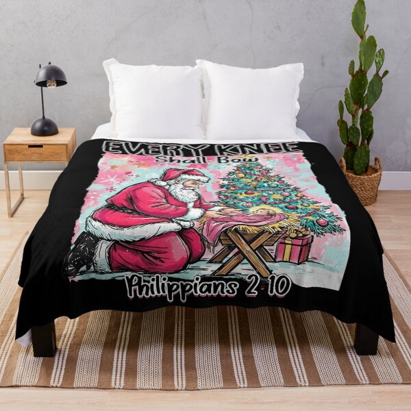 Item preview, Vintage Quote Every Christian Bow Christmas Jesus Shall Knee Holiday designed and sold by JackyEstera.