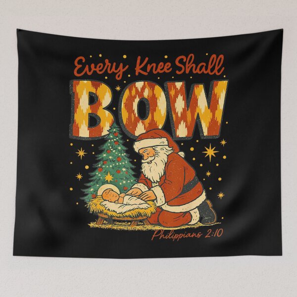 Item preview, Every Jesus Christmas Knee Christian Bow Quote Holiday Vintage Shall designed and sold by JackyEstera.