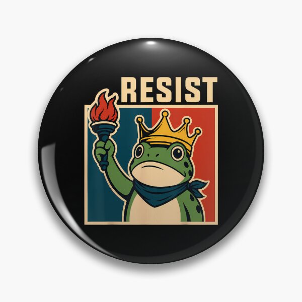 Item preview, Quote Resist Frog Protest Portland Funny Frogs 90s designed and sold by MiroslaWeidno.