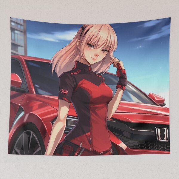 Item preview, Japanese Car Anime Girl Red designed and sold by BitterSilver.
