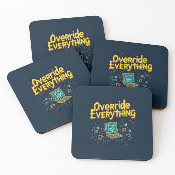Item preview, V Override Everything - Funny Cyberpunk Hacker Gamer Quote Design designed and sold by SlightlyUnreal.