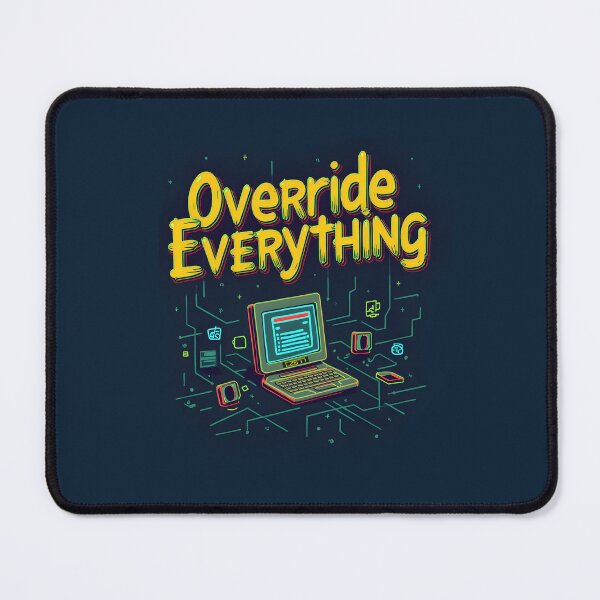 Item preview, V Override Everything - Funny Cyberpunk Hacker Gamer Quote Design designed and sold by SlightlyUnreal.