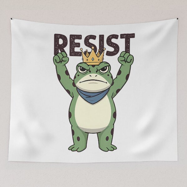 Item preview, Frogs Funny Protest Frog Portland 90s Resist Quote designed and sold by MiroslaWeidno.