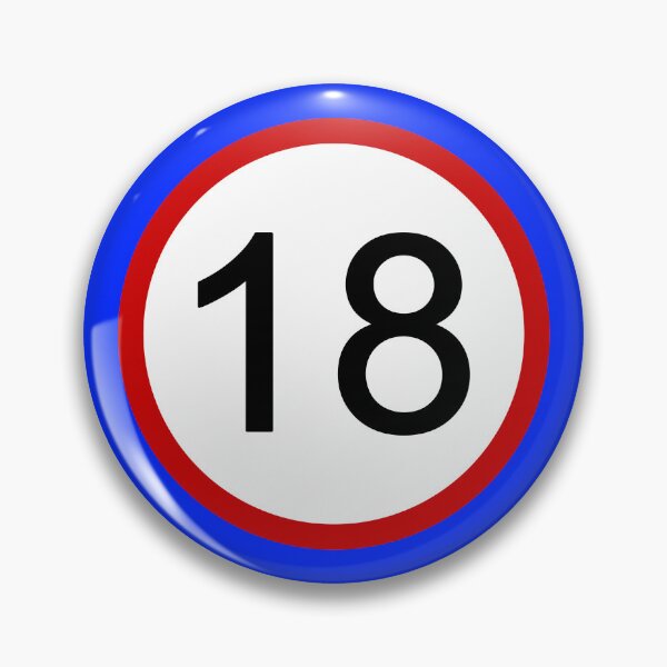 Item preview, 18, Eighteen, Road Sign, Age Sign, Birthday designed and sold by AASparksDesigns.