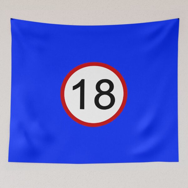 Item preview, 18, Eighteen, Road Sign, Age Sign, Birthday designed and sold by AASparksDesigns.