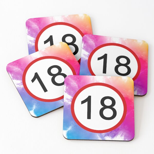 Item preview, 18, Eighteen, Road Sign, Age Sign, Birthday designed and sold by AASparksDesigns.