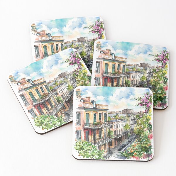Item preview, A Colorful Street View Of New Orleans designed and sold by JonnaHurmerinta.