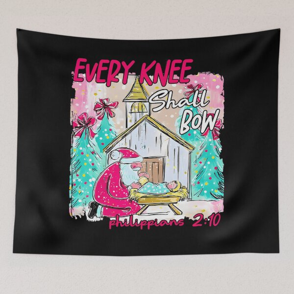 Item preview, Christmas Quote Bow Knee Shall Holiday Every Christian Vintage Jesus designed and sold by JackyEstera.