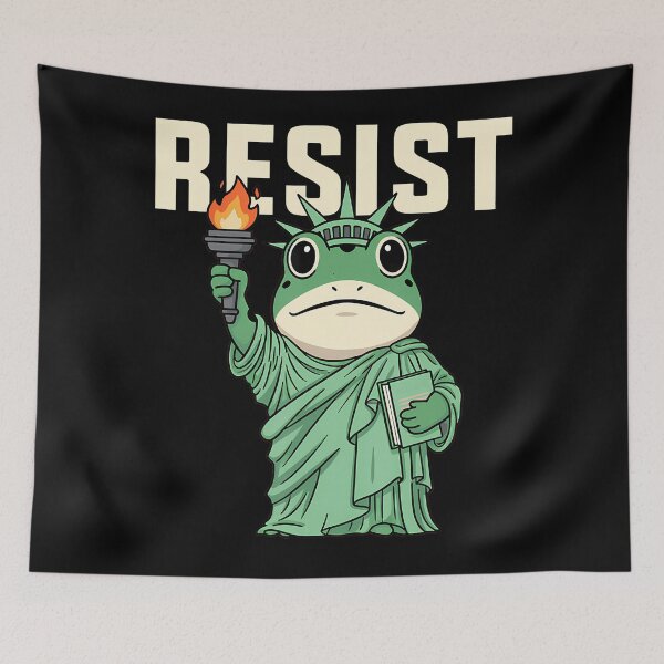 Item preview, Resist Funny Frog Protest Portland 90s Quote Frogs designed and sold by MiroslaWeidno.
