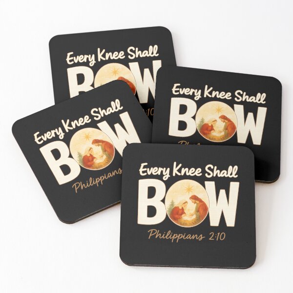 Item preview, Vintage Every Christian Shall Knee Quote Bow Jesus Christmas Holiday designed and sold by JackyEstera.