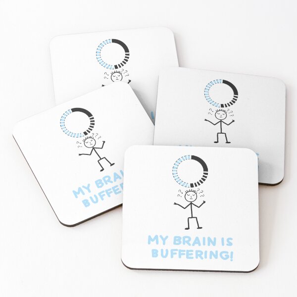 Item preview, My Brain Is Buffering Funny Quote – Relatable Loading Humor Design for Work, Study & Life designed and sold by Popstudio85.