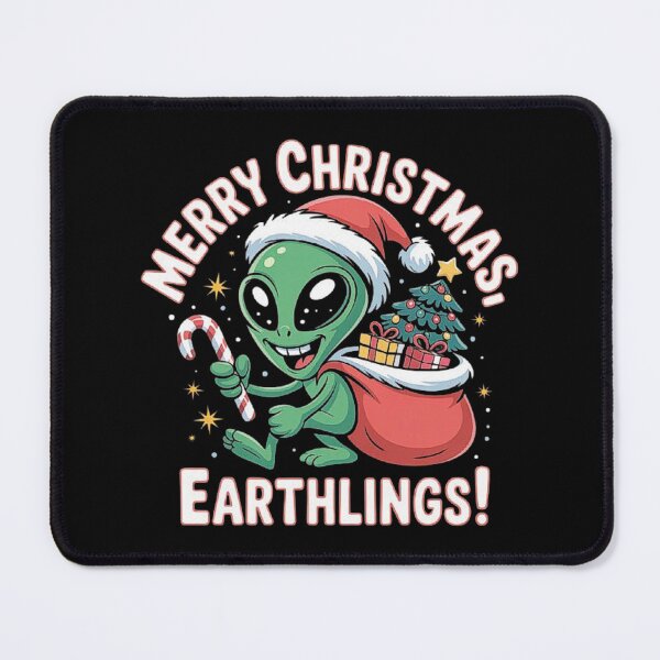 Item preview, Alien with Santa Hat – “Merry Christmas, Earthlings! designed and sold by love3617.