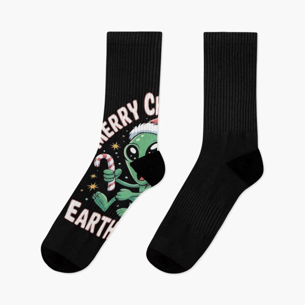 Item preview, Alien with Santa Hat – “Merry Christmas, Earthlings! designed and sold by love3617.