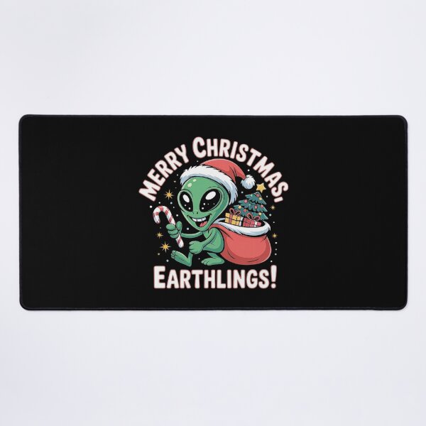 Item preview, Alien with Santa Hat – “Merry Christmas, Earthlings! designed and sold by love3617.