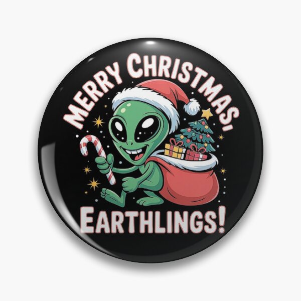 Item preview, Alien with Santa Hat – “Merry Christmas, Earthlings! designed and sold by love3617.