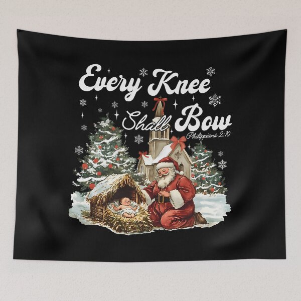 Item preview, Knee Quote Every Shall Holiday Bow Vintage Jesus Christian Christmas designed and sold by JackyEstera.